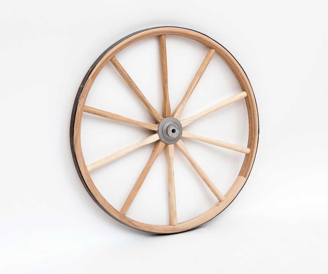 Amish-Made Light Duty Buggy Wheel | Handcrafted Wood Spoke Cart & Wagon Wheel | 18", 20", 24", 28" | Sold as Single, Pair, or Set of 4