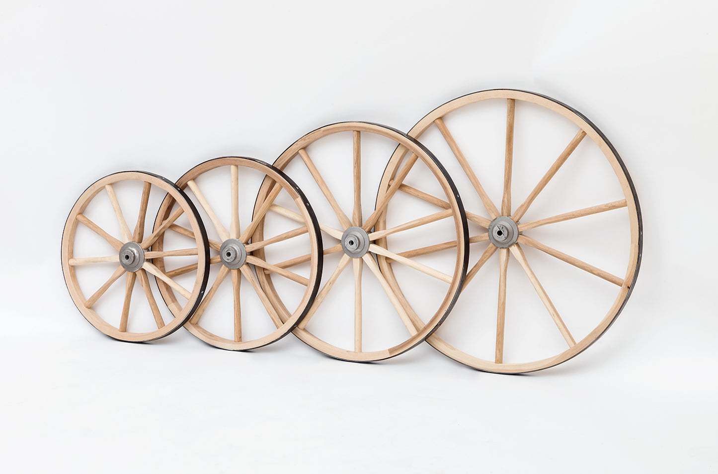 Amish-Made Light Duty Buggy Wheel | Handcrafted Wood Spoke Cart & Wagon Wheel | 18", 20", 24", 28" | Sold as Single, Pair, or Set of 4