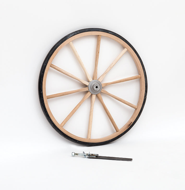 Amish-Made Light Duty Buggy Wheel | Handcrafted Wood Spoke Cart & Wagon Wheel | 18", 20", 24", 28" | Sold as Single, Pair, or Set of 4