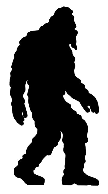 Mysterious Bigfoot Sasquatch Silhouette Metal Lawn Art - Enigmatic Outdoor Sculpture for Gardens and Patios